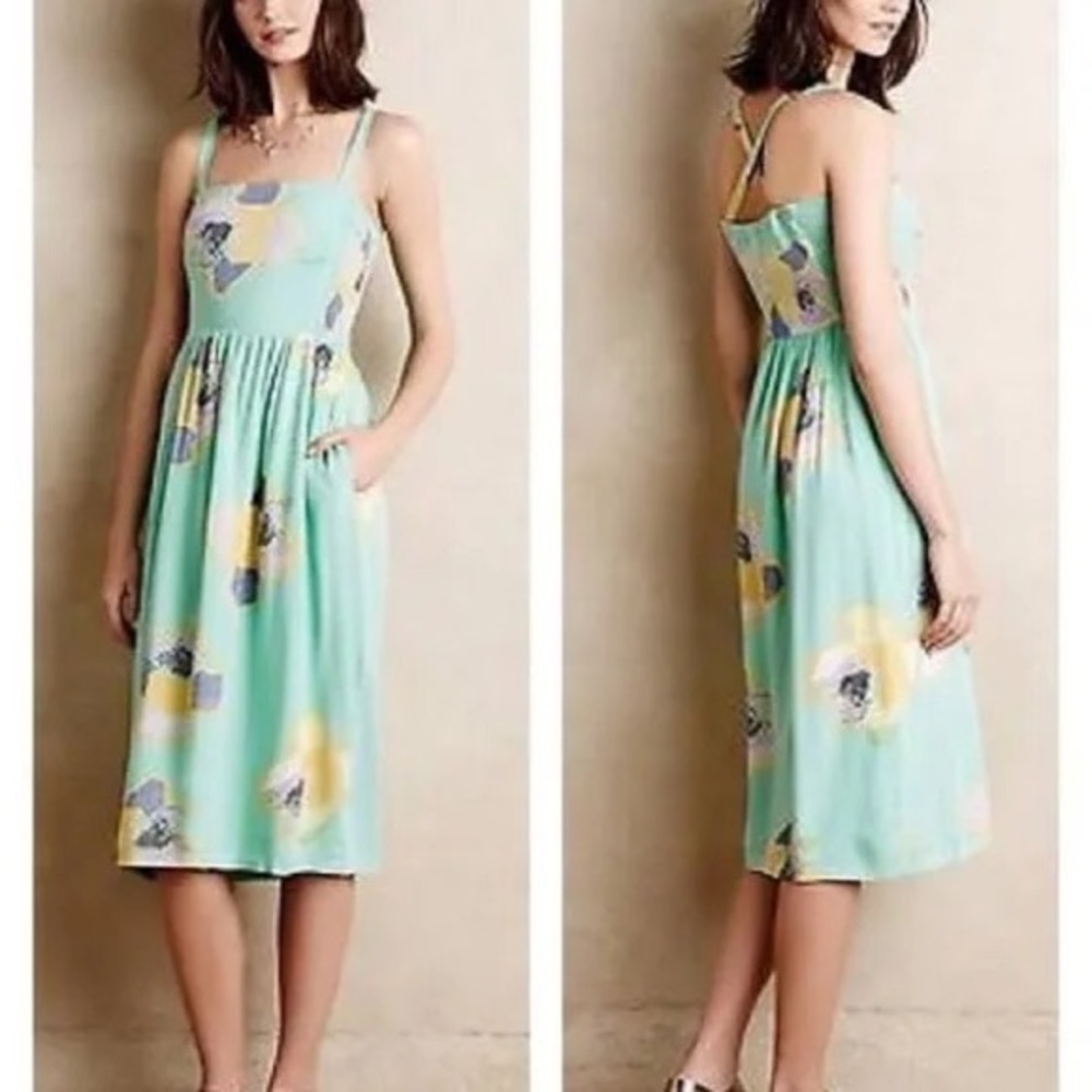 Corey Lynn Calter smocked midi dress w/pockets - size small